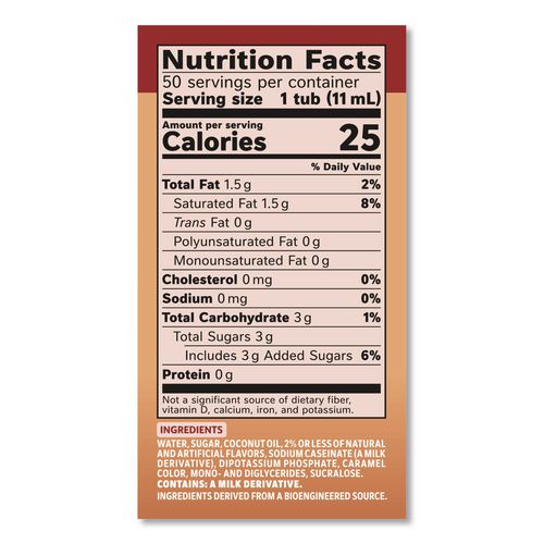 Image of Coffee mate® 12182156 Liquid Coffee Creamer, Vanilla Caramel, 0.38 oz Mini Cups, 50/Box, 4 Boxes/Carton
