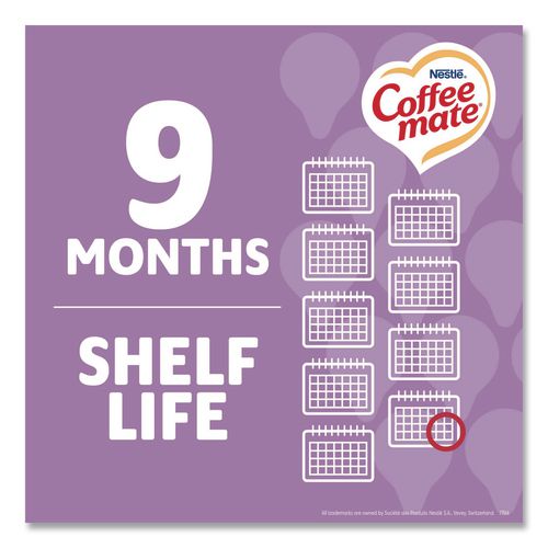 Image of Coffee mate® 12220663 Liquid Coffee Creamer, Italian Sweet Cream, 0.38 oz Mini Cups, 50/Box, 4 Boxes/Carton