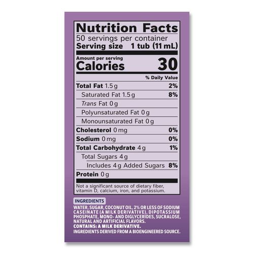 Image of Coffee mate® 12220663 Liquid Coffee Creamer, Italian Sweet Cream, 0.38 oz Mini Cups, 50/Box