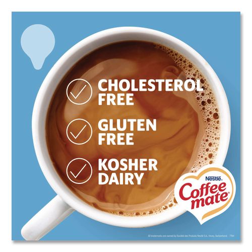 Image of Coffee mate® 12183747 Liquid Coffee Creamer, Zero Sugar French Vanilla, 0.38 oz Mini Cups, 50/Box
