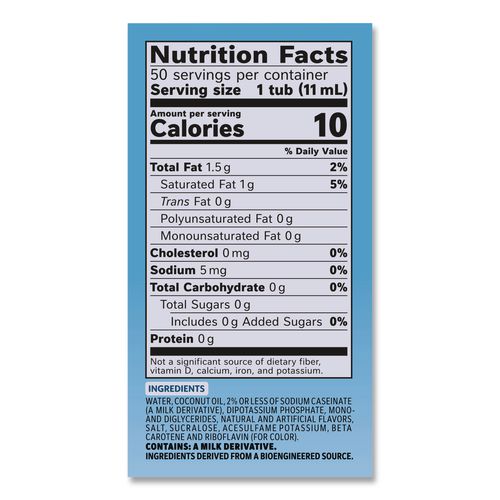 Image of Coffee mate® 12183747 Liquid Coffee Creamer, Zero Sugar French Vanilla, 0.38 oz Mini Cups, 50/Box