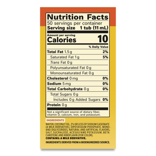 Image of Coffee mate® 12434680 Liquid Coffee Creamer, Zero Sugar Hazelnut, 0.38 oz Mini Cups, 50/Box, 4 Boxes/Carton