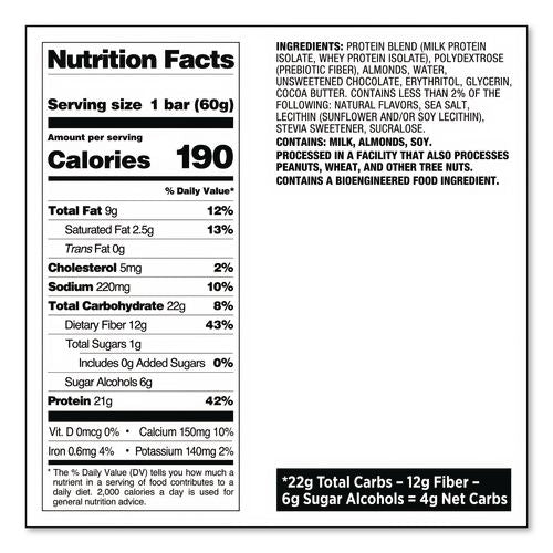 Image of Quest® QUN00003 Protein Bars, Chocolate Chip Cookie Dough, 2.12 Oz Bar, 12 Bars/box