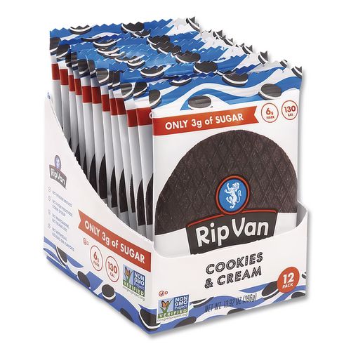 Image of Rip Van® RVW00388 Wafels - Single Serve, Cookies And Cream, 1.16 Oz Pack, 12/box