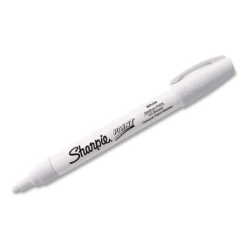 Image of SharpieÂ® Permanent Paint Marker, Medium Bullet Tip, White, 2/pack