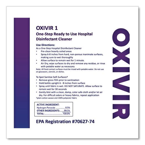 Image of Diversey 4277285 Oxivir Tb One-Step Disinfectant Cleaner, Liquid, 32 Oz