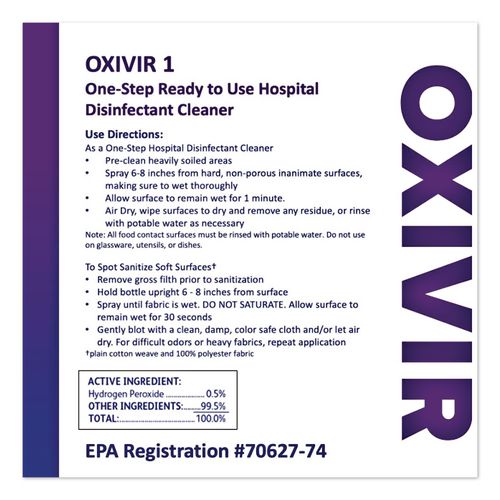 Image of Diversey 5627427 Oxivir TB Disinfectant Wipes, 11 x 12, White, 160/Bucket, 4 Buckets/Carton