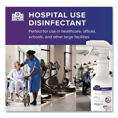 Image of Diversey 100823906 Oxivir TB Disinfectant Wipes Refill, 11 x 12, Unscented, White, 160 Wipes/Refill Pouch, 4 Refill Pouches/Carton