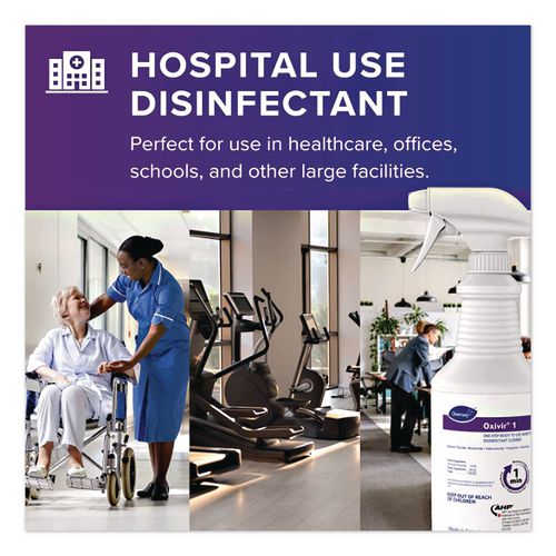 Image of Diversey 100850924 Oxivir 1 Wipes, 1-Ply, 11 x 12, 160/Canister, 4 Canisters/Carton