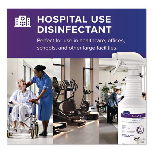 Image of Diversey 100850925 Oxivir 1 Wipes, 1-Ply, 11 x 12, Cherry Almond Scent, 160/Refill Pack, 4 Packs/Carton