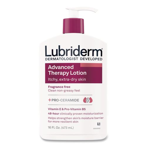 Image of Lubriderm® 48322EA Advanced Therapy Moisturizing Hand/body Lotion, 16 Oz Pump Bottle