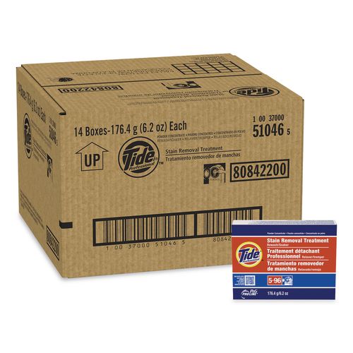 Image of Tide® PRO 80842200 Stain Removal Treatment Powder, 6.2 oz Box, 14/Carton