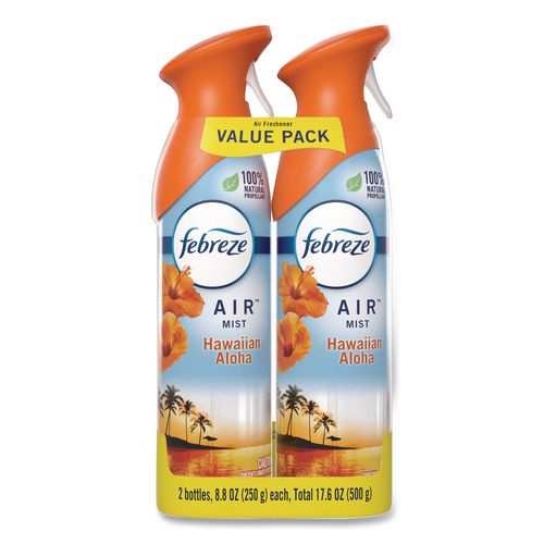 Image of Febreze® 80816818 Air, Hawaiian Aloha, 8.8 Oz Aerosol Spray, 2/pack