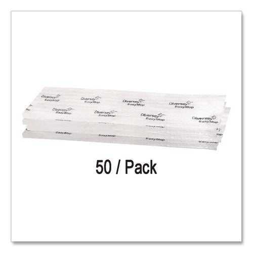 Image of Diversey D1232214 EasyMop Microfiber Dust Mop Pads, 16 x 5.3, White, 50/Pack