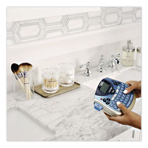 Image of DYMO® 2050824 LetraTag Plastic Label Tape Cassette, 0.5" x 13 ft, Black on Clear, 6/Pack