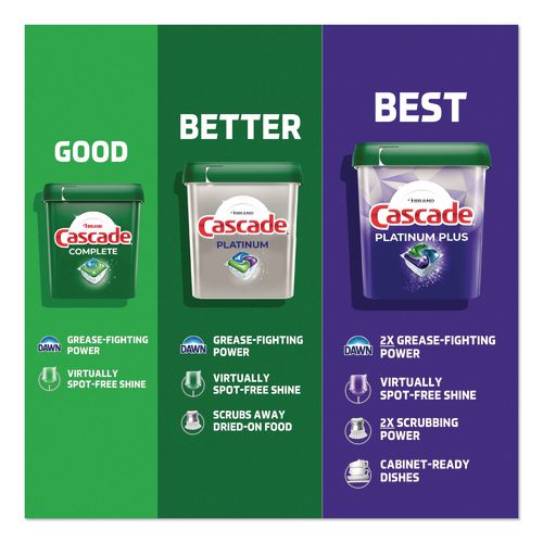 Image of Cascade® 80797184 Platinum ActionPacs, Fresh Scent, 14 oz Pack, 26 Pods/Pack, 4 Packs/Carton