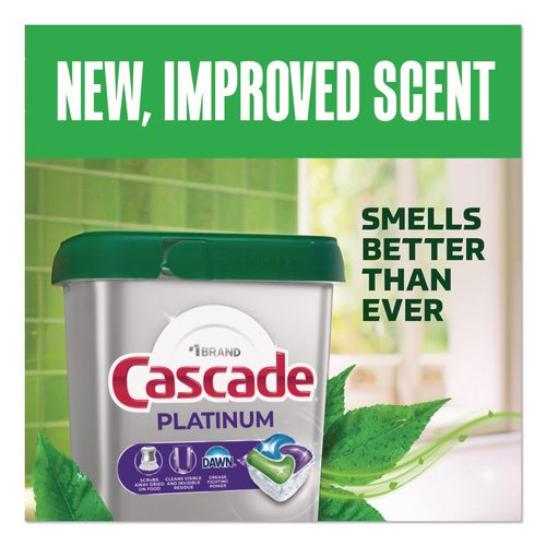 Image of Cascade® 80797184 Platinum ActionPacs, Fresh Scent, 14 oz Pack, 26 Pods/Pack, 4 Packs/Carton