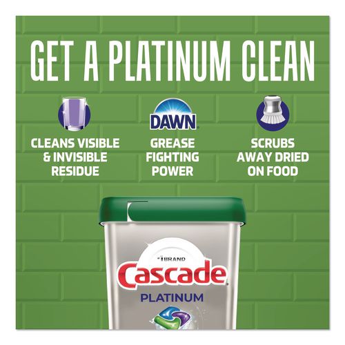 Image of Cascade® 80797184 Platinum ActionPacs, Fresh Scent, 14 oz Pack, 26 Pods/Pack, 4 Packs/Carton