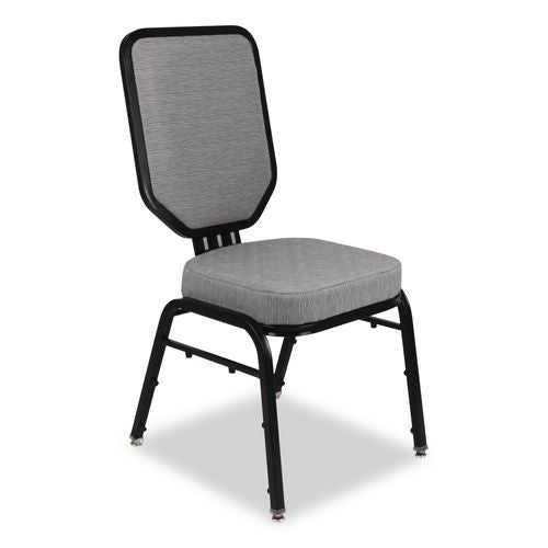 Image of NPS® 9682BG2 Flex-Back Banquet Chair, Supports Up to 500 lbs, 18.6" Seat Height, Morticia Lithium Seat/Back, Black Base, 2/Pack