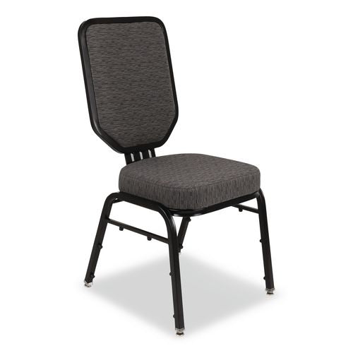 Image of NPS® 9690BG2 Flex-Back Banquet Chair, Supports Up to 500 lbs, 18.6" Seat Height, Morticia Onyx Seat/Back, Black Base, 2/Pack