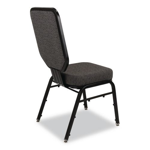Image of NPS® 9690BG2 Flex-Back Banquet Chair, Supports Up to 500 lbs, 18.6" Seat Height, Morticia Onyx Seat/Back, Black Base, 2/Pack