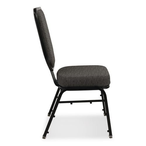 Image of NPS® 9690BG2 Flex-Back Banquet Chair, Supports Up to 500 lbs, 18.6" Seat Height, Morticia Onyx Seat/Back, Black Base, 2/Pack