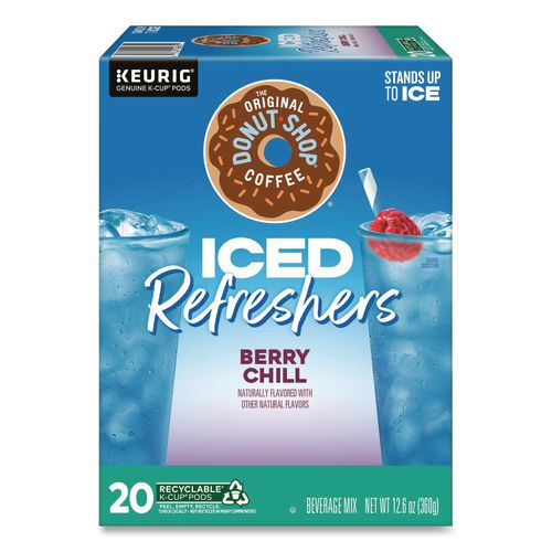 Image of The Original Donut Shop® 5000384762 ICED Refreshers K-Cup Pods, Berry Chill, 20/Box