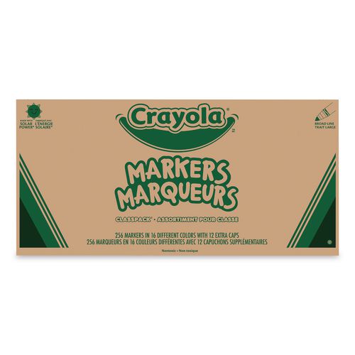 Image of Crayola® 588201 Non-Washable Marker, Broad Bullet Tip, Assorted Classic Colors, 256/box