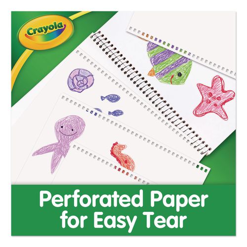 Image of Crayola® 99-3404 Wirebound Sketchbook, Animal Animations Gold/Green Cover, Unruled, (40) White 9 x 9 Sheets