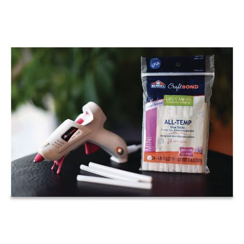 Image of Elmer's® E6055 CraftBond Less Mess All-Temp Glue Sticks, 0.27" x 4", Dries Clear, 24/Pack