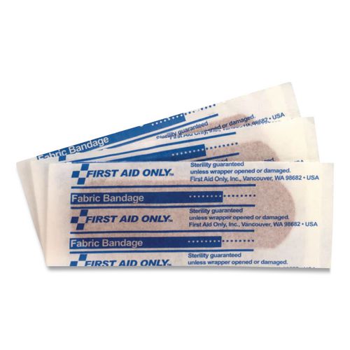 Image of First Aid Only 1-008 Fabric Adhesive Bandages, 1 x 3, 16/Box