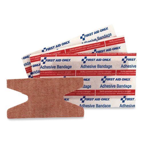 Image of First Aid Only 1-850 Heavy Woven Knuckle Bandages, Sterile, Individually Wrapped, 50/Box