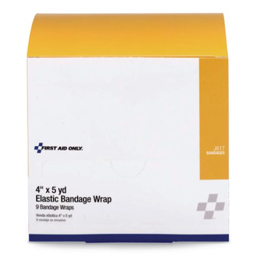 Image of First Aid Only 5-903/J617 Reusable Elastic Bandage Wrap, 4" X 15 Ft, 9/box