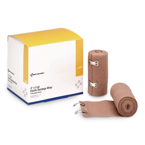 Image of First Aid Only 5-903/J617 Reusable Elastic Bandage Wrap, 4" X 15 Ft, 9/box