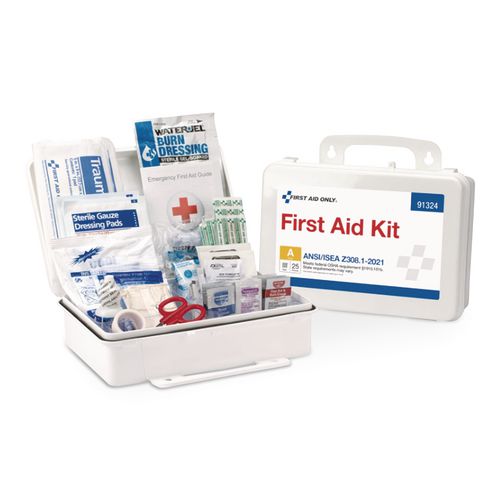 Image of First Aid Only ANSI 2021 First Aid Kit for 25 People, 94 Pieces, Plastic Case