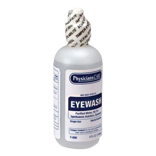 Image of PhysiciansCareÂ® by First Aid OnlyÂ® First Aid Refill Components Disposable Eye Wash, 4 Oz Bottle