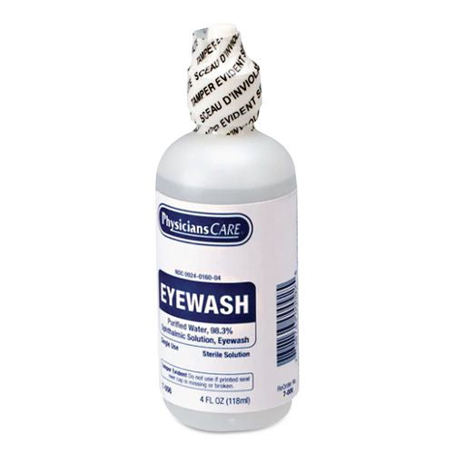 Image of PhysiciansCareÂ® by First Aid OnlyÂ® First Aid Refill Components Disposable Eye Wash, 4 Oz Bottle
