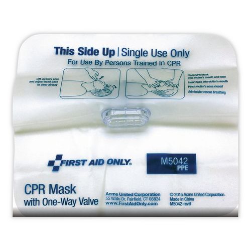 Image of First Aid Only 730009 CPR Face Shield with Elastic Ear Bands, Fits Adults and Children