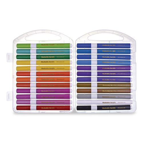 Image of The Pencil Grip Markers,Acrylic,Magic Stix,Washable,24/PK,Assorted