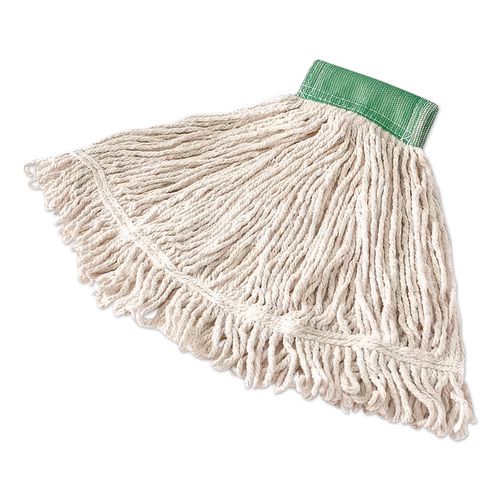 Image of Rubbermaid® Commercial FGD25206WH00 Super Stitch Blend Mop Head, Cotton/Synthetic, Medium, White