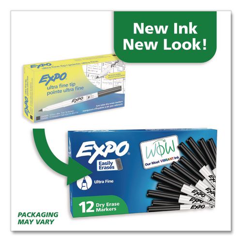 Image of EXPO® 1871131A Low-Odor Dry-Erase Marker, Extra-Fine Bullet Tip, Black