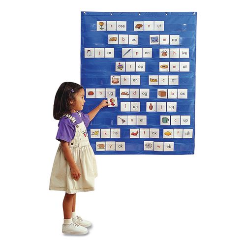 Image of Learning Resources® LER2206 Pocket Chart, 10 Pockets, 33.5 x 42, Blue