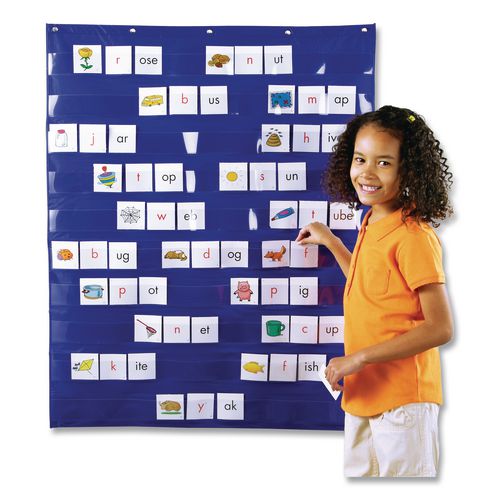 Image of Learning Resources® LER2206 Pocket Chart, 10 Pockets, 33.5 x 42, Blue
