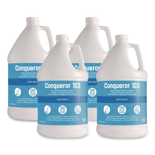 Image of Fresh Products 103G-F-000I004M-81 Conqueror 103 Odor Counteractant Concentrate, Tutti-Frutti, 1 Gal Bottle, 4/carton