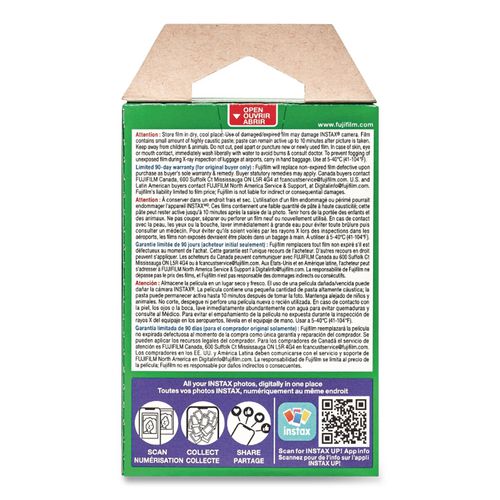 Image of Fujifilm 16437401 Instax Mini Rainbow Instant Film, 800 Asa, Color, 10 Sheets
