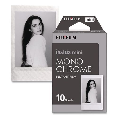 Image of Fujifilm 16531960 Monochrome Instax Film, Black And White, 10 Sheets