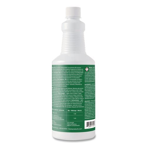 Image of Fresh Products 105Q-F-000I012M-04 Bio Conqueror 105 Enzymatic Odor Counteractant Concentrate, Mango, 32 Oz Bottle, 12/carton