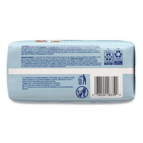 Image of Huggies® 18339 Little Swimmers, Size 3, 16 lbs to 26 lbs, 12/Pack, 8 Packs/Carton