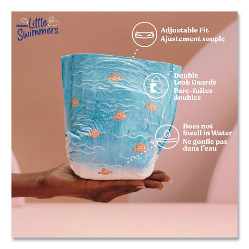 Image of Huggies® 18339 Little Swimmers, Size 3, 16 lbs to 26 lbs, 12/Pack, 8 Packs/Carton