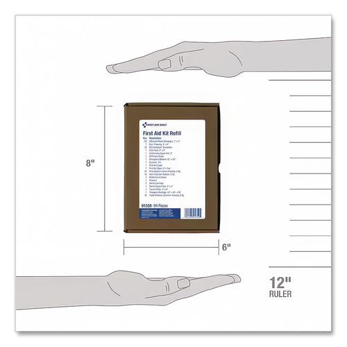 Image of First Aid Only 91359 25 Person ANSI A Refill Kit, ANSI 2021 Compliant, 94 Pieces